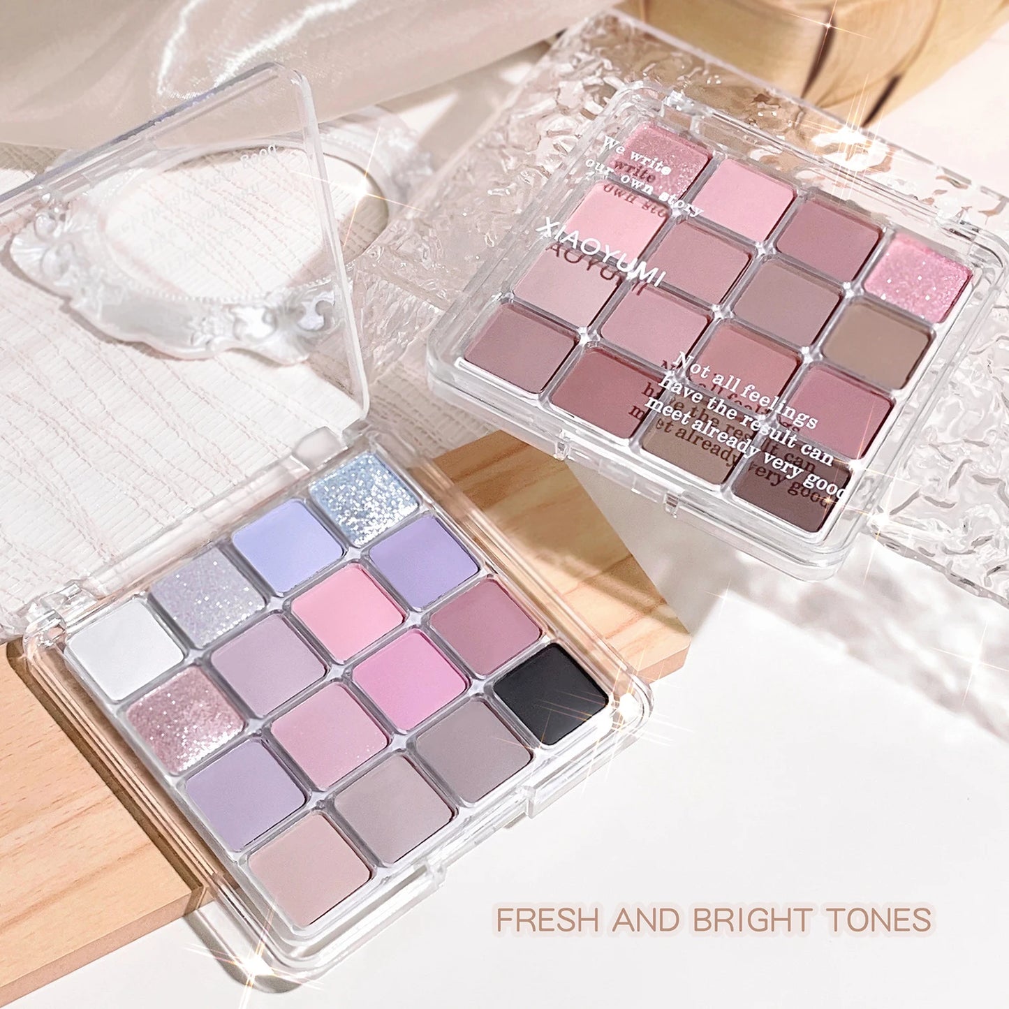 Sixteen-Color Sunset Magic Eye Shadow Palette – Pearlescent & Matte Earth Tones | Korean Makeup Essentials