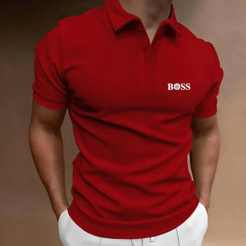 RBB 2024 Business Fashion Men's Luxury Polo Shirt – High-Quality Printed Quick-Dry Summer T-Shirt for Outdoor Fitness, Running & Golf