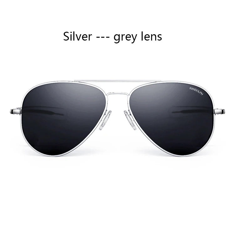 RBB USA Military-Style Pilot Sunglasses | Luxury Glass Lens Retro Titanium Eyewear
