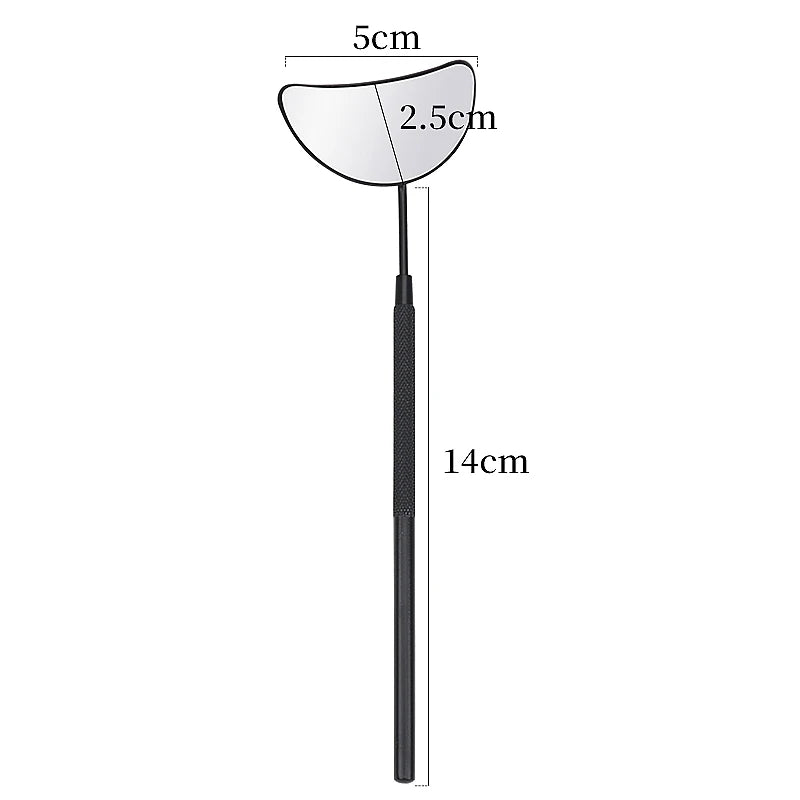 1Pc Moon-Shaped Eyelash Extension Inspection Mirror – Detachable Stainless Steel Lash Tool