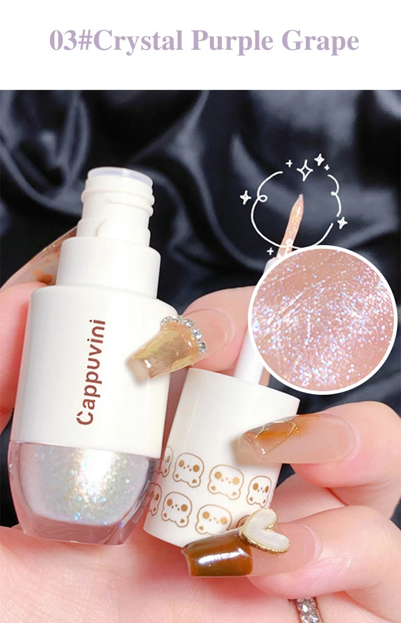 Cappuvini Star Dots Liquid Eyeshadow – Pearlescent, High Gloss, Easy-to-Apply Flashing Eye Makeup