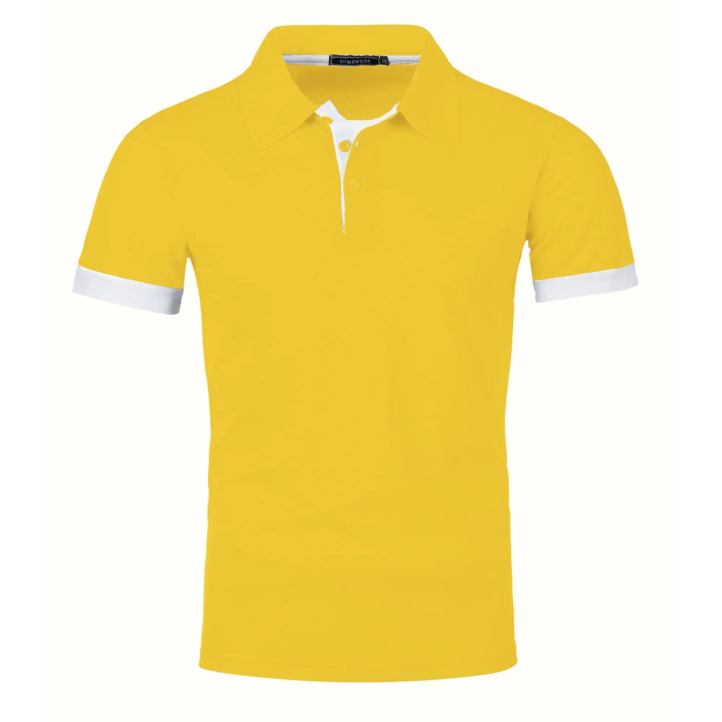 RBB Men’s Short Sleeve Color Matching Fashion Lapel Shirt – Stylish Casual Summer Top