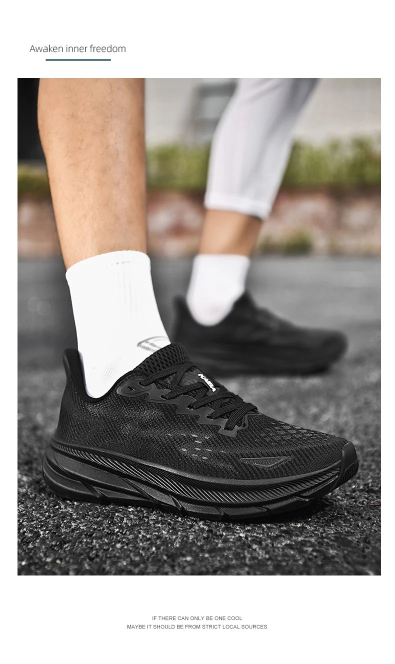 RBB Luxury Men’s Running Shoes – Breathable Mesh Cushioned Sneakers for Couples, Off-Road & Road Running Trainers