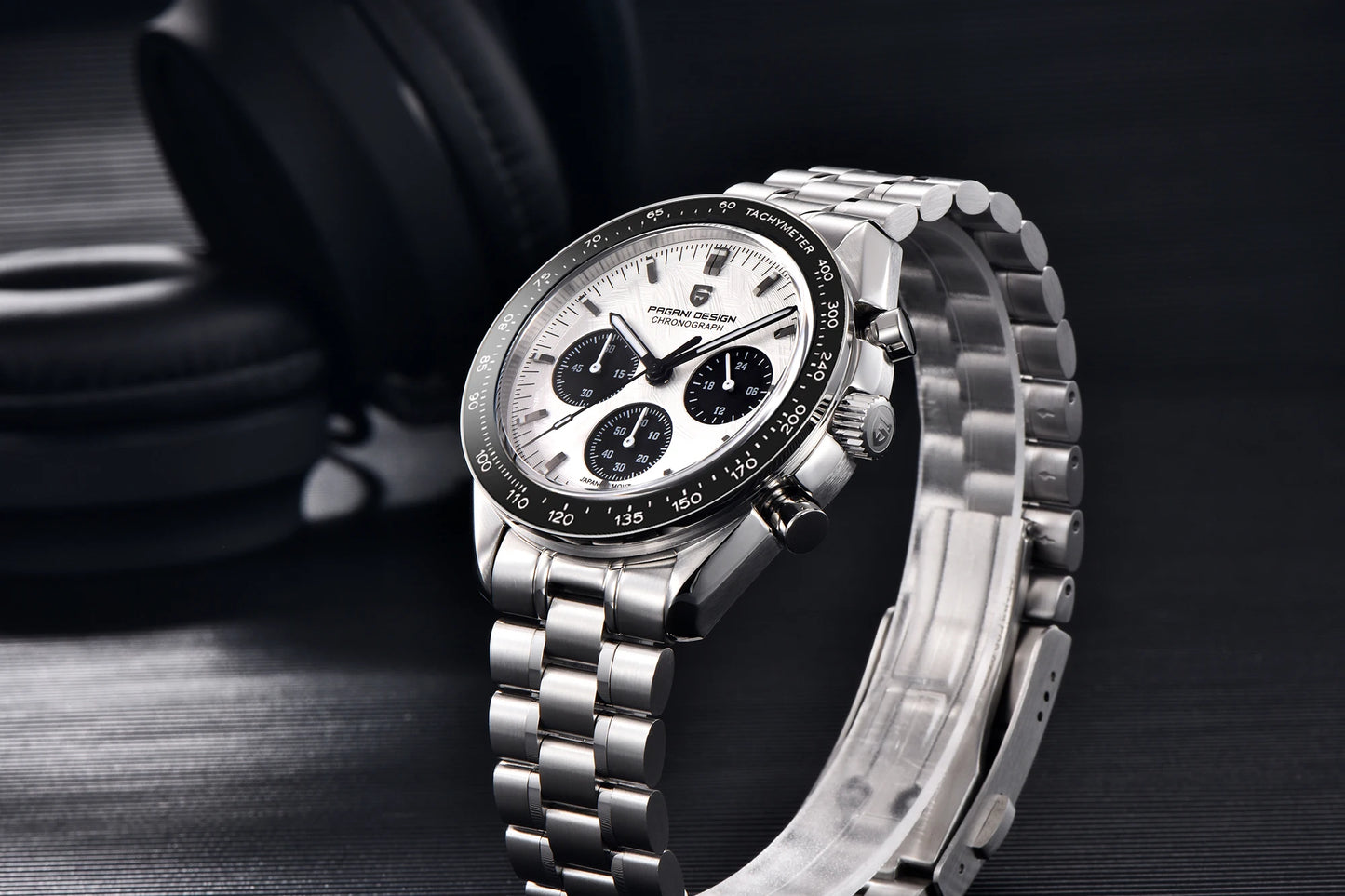 RBB 2025 DESIGN V5 Moon Men's Luxury Quartz Chronograph Watch – Waterproof Sport Stainless Steel Timepiece