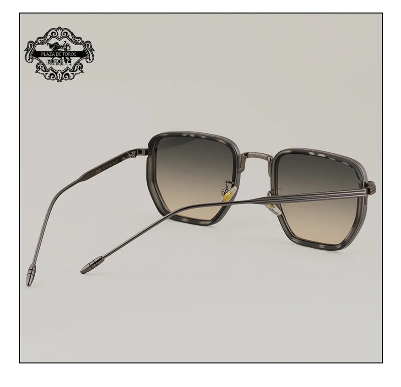 RBB Retro Polygon Square Sunglasses – UV400 Gradient Vintage Eyewear for Men & Women