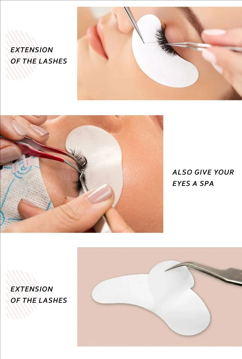 MJ 100 Pairs Eyelash Extension Eye Patches – Under Eye Pads for Lash Application