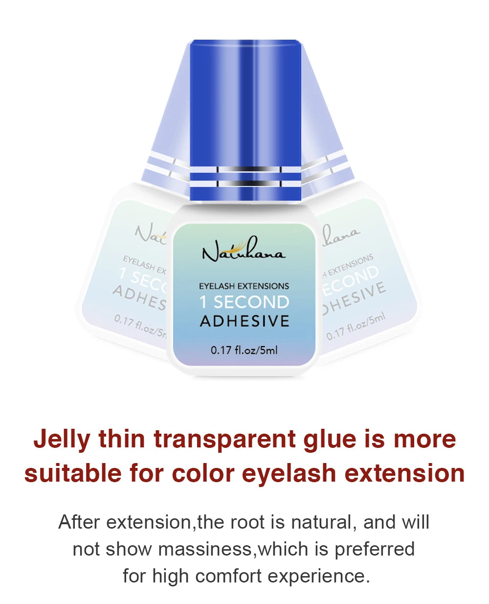 Professional Fast-Drying Eyelash Glue – 5ml, Strong Adhesive for False Lash Extensions (0.3s to 3s Dry Time)