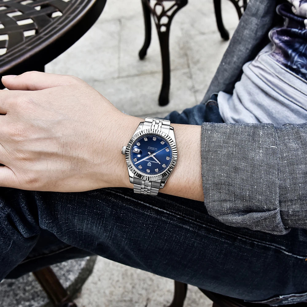 RBB DESIGN PD-1645 V3 Men’s Automatic Mechanical Watch – 42MM Sapphire Glass Stainless Steel Business Timepiece