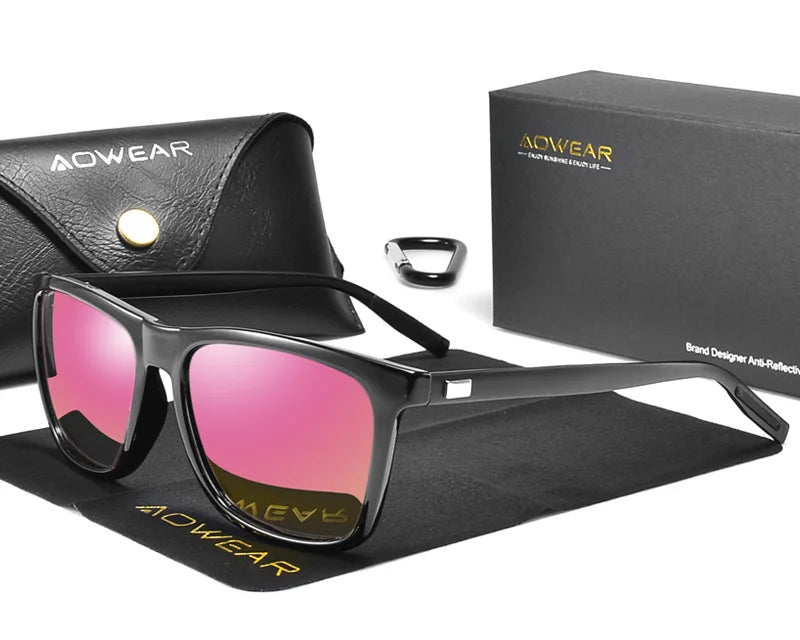 RBB HD Night Vision Sunglasses for Men – Aluminium Frame with Polarized Yellow Lenses for Safe Night Driving