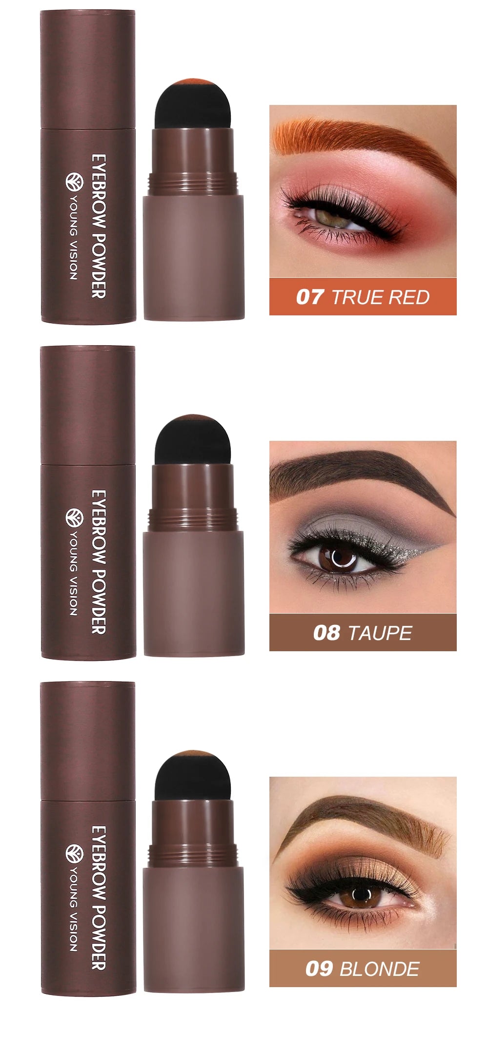 Eyebrow Stamp Stencil Kit – 1 Pc Long-Lasting Waterproof Brow Shaping Set with 10 Stencils