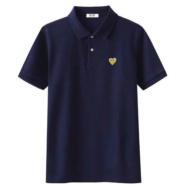 RBB Heritage Classic Embroidered Polo T-Shirt – Unisex Korean Style Cotton Summer Top