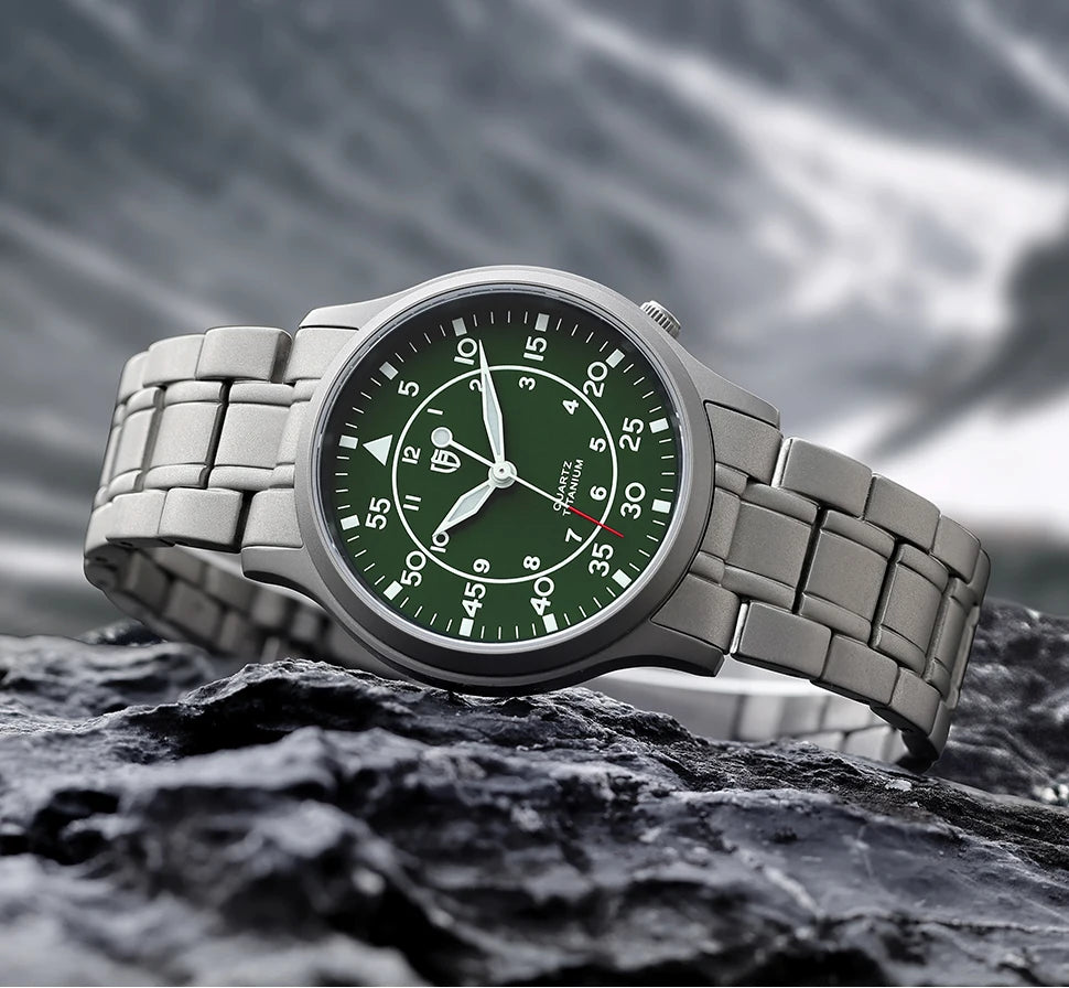 RBB Titanium Ultra-Thin Quartz Watch – VH31, Sapphire, 5ATM, Luminous