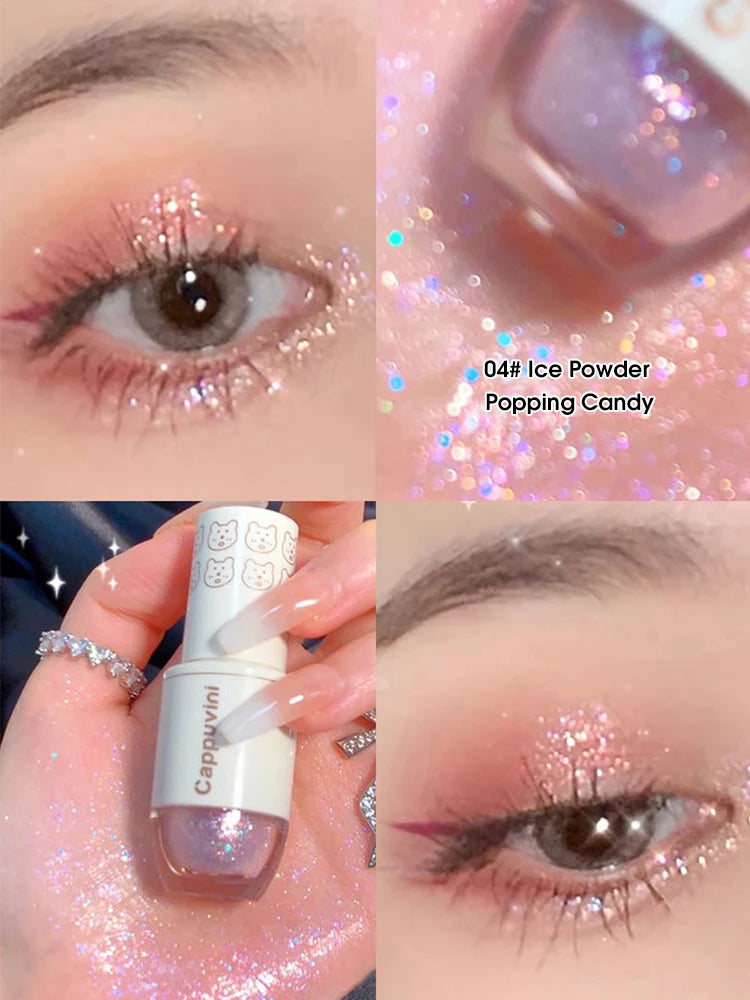 Cappuvini Star Dots Liquid Eyeshadow – Pearlescent, High Gloss, Easy-to-Apply Flashing Eye Makeup