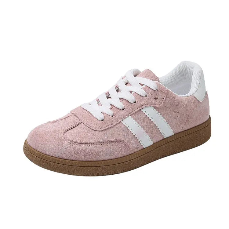 "Women's Lace-Up Vulcanized Sneakers – Casual Outdoor Trainers"