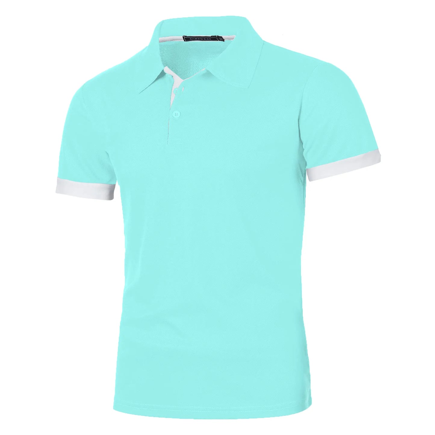 RBB Men’s Short Sleeve Color Matching Fashion Lapel Shirt – Stylish Casual Summer Top