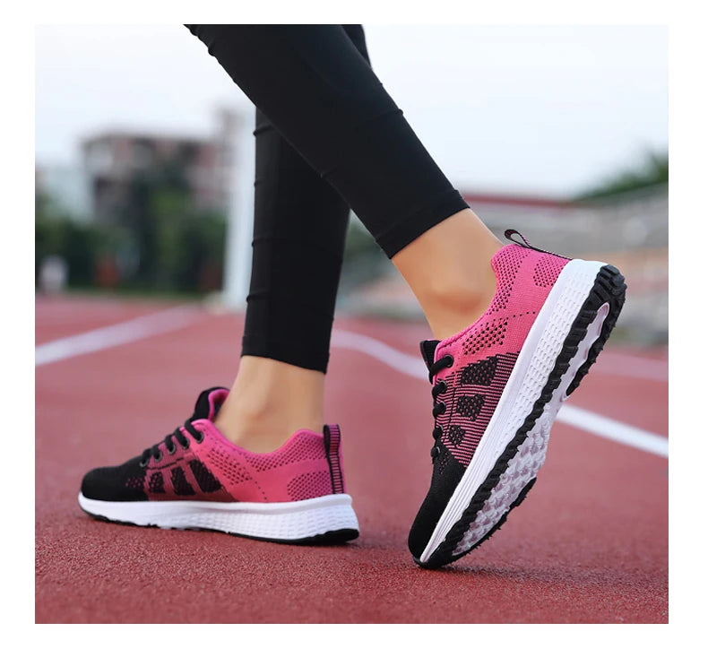 RBB Women’s Breathable Running Shoes – Lightweight Lace-Up Sneakers for Hard Court
