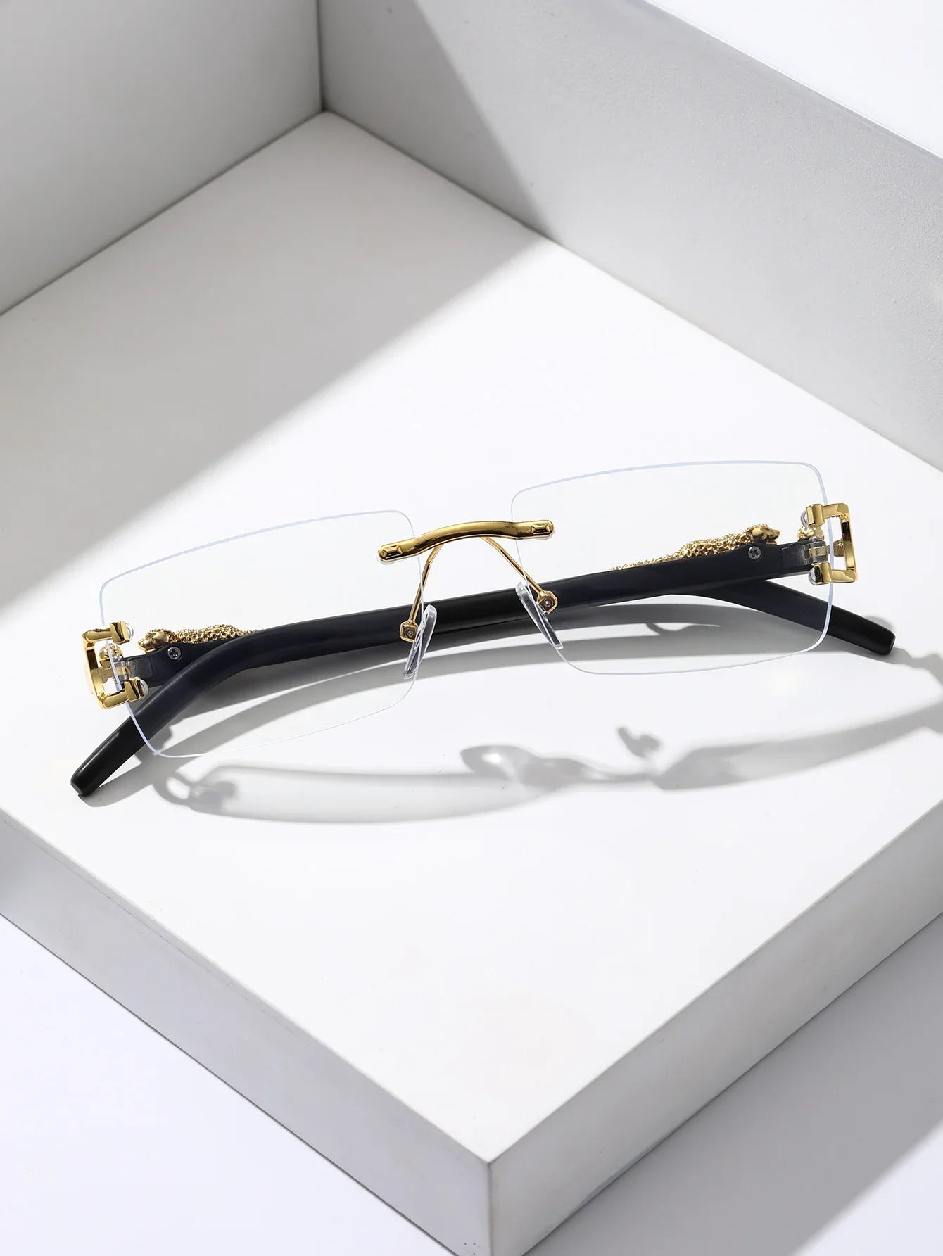 RBB Frameless Rectangular Fashion Sunglasses – Unisex Trendy Personalized Eyewear for Daily Wear