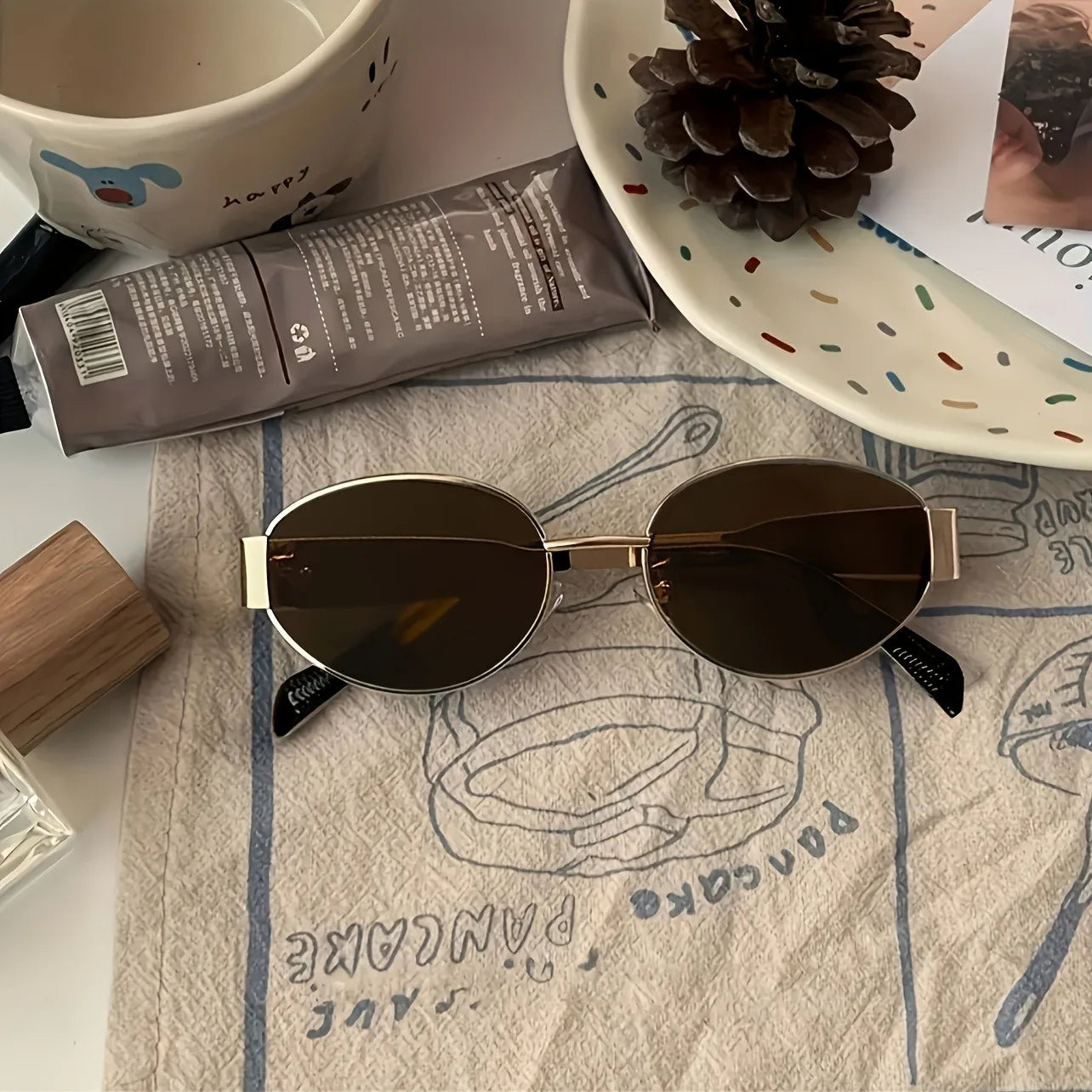 RBB 3-Pack Oval Small Frame Retro Metal Glasses – Unisex Fashion Eyewear