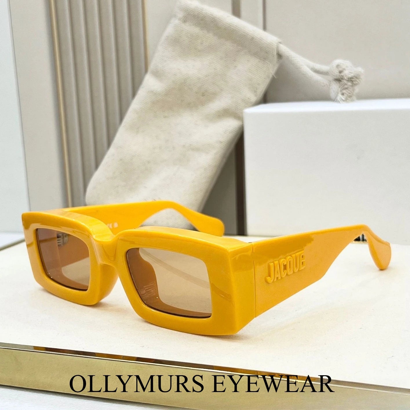 RBB Fashion Sunglasses – Premium Designer Square Eyewear with Large Logo for Men & Women