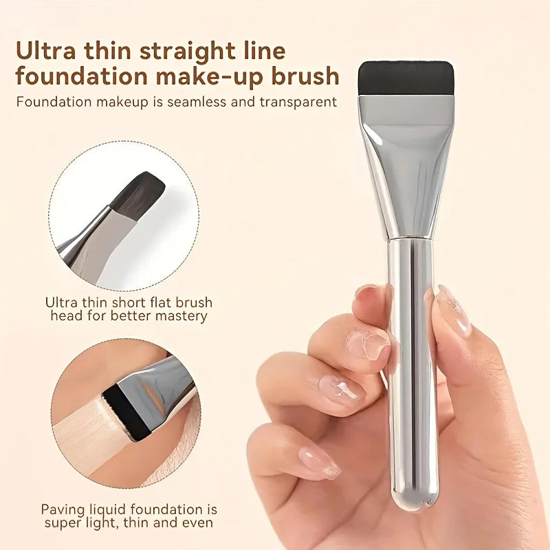Oval Foundation Brush – Ultra-Fine, Hypoallergenic Contour Tool (1/2 Pcs)