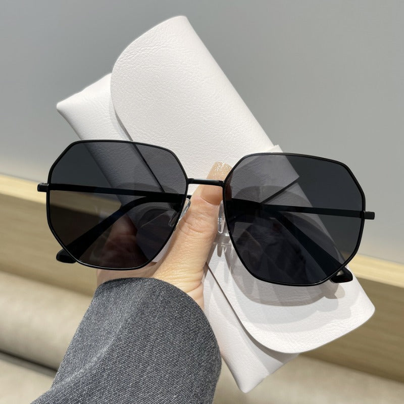RBB Large Square Sunglasses for Women – Fashion UV400 Designer Metal Eyewear