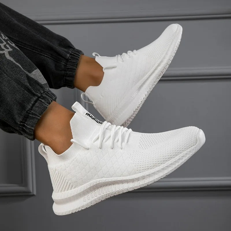 Men’s Lightweight Walking & Running Sneakers – Breathable Mesh Outdoor Shoes