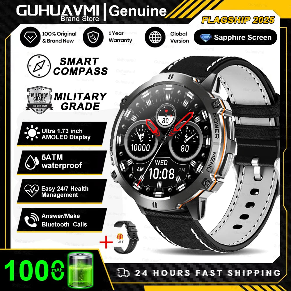 RBB X3 Rugged Smartwatch – 1000 mAh Battery, GPS Tracking & Bluetooth Calls