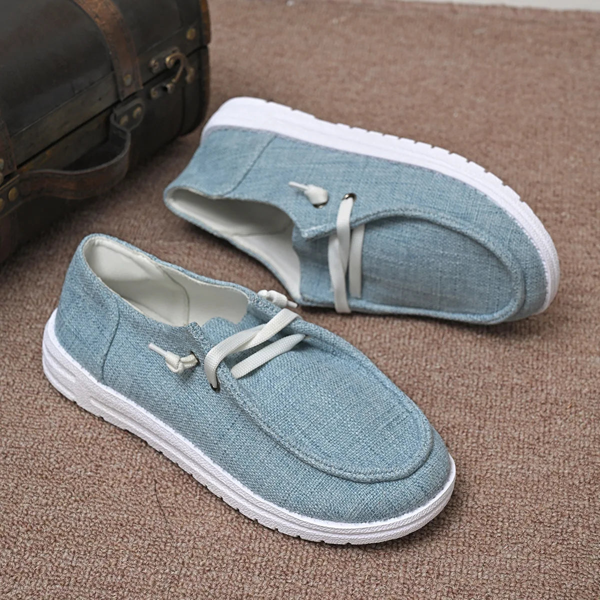 RBB Lightweight Women Canvas Shoes – Casual Sneakers Breathable Loafers with Soft Sole