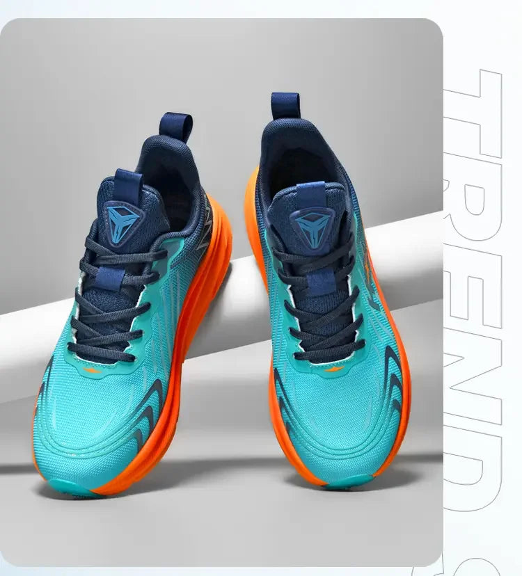 Men’s Breathable Mesh Running Shoes with Thick Soft Sole – High-Quality Outdoor Sports Sneakers