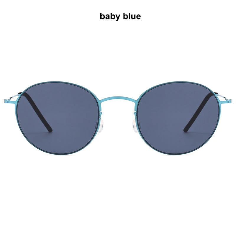 RBB 8808 Ultralight Titanium Round Sunglasses – Danish Design for Men & Women, 2025 Outdoor Driving UV400 Protection