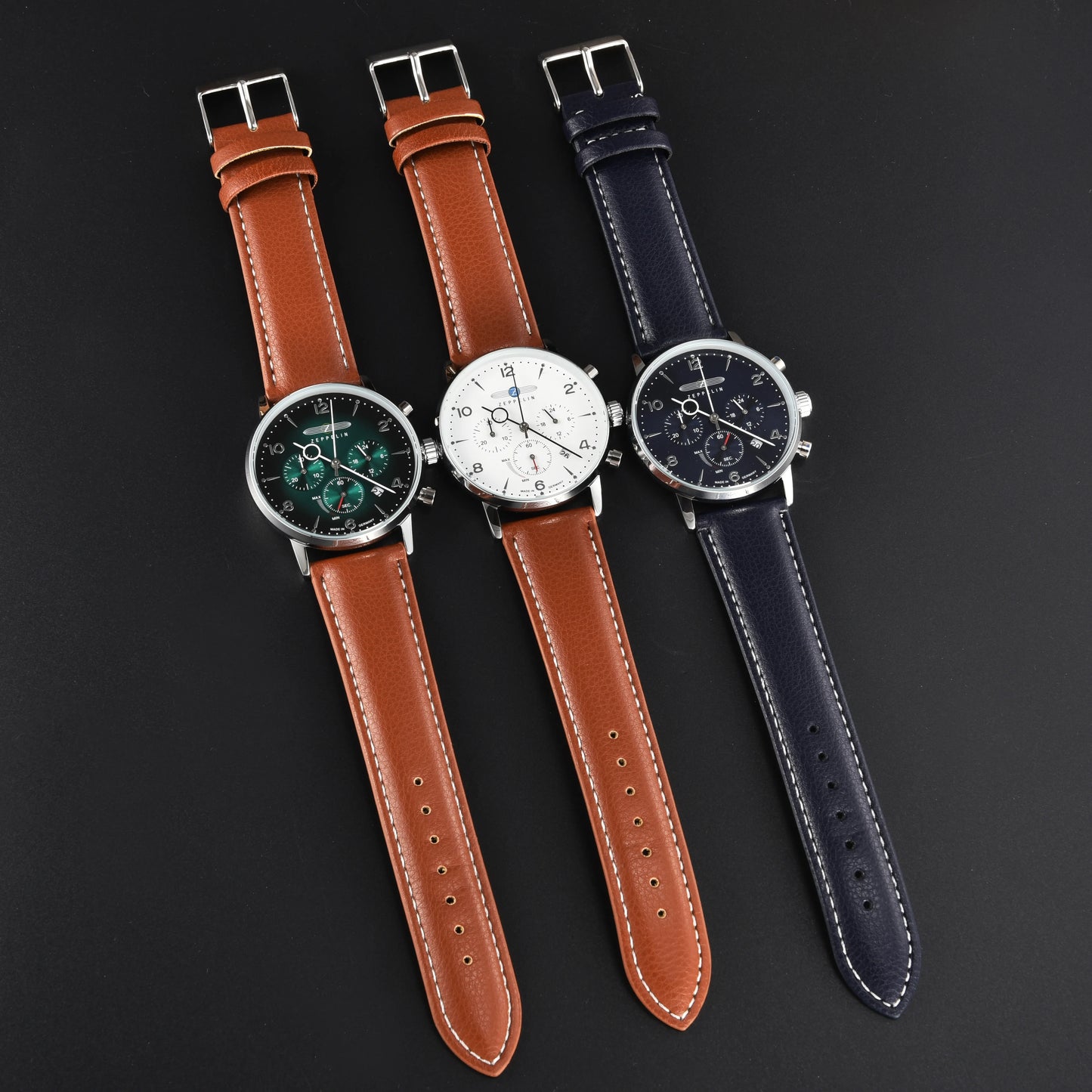 RBB Zeppelin Hindenburg Series Men's Quartz Watch – Retro Business Casual Style, 3 Color Options