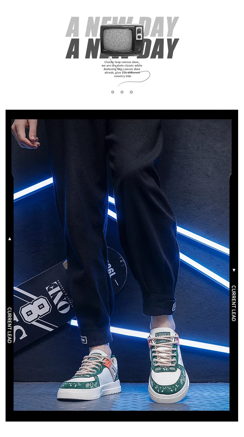 Men’s Breathable Lace-Up Sneakers – Lightweight Comfort for Everyday Wear