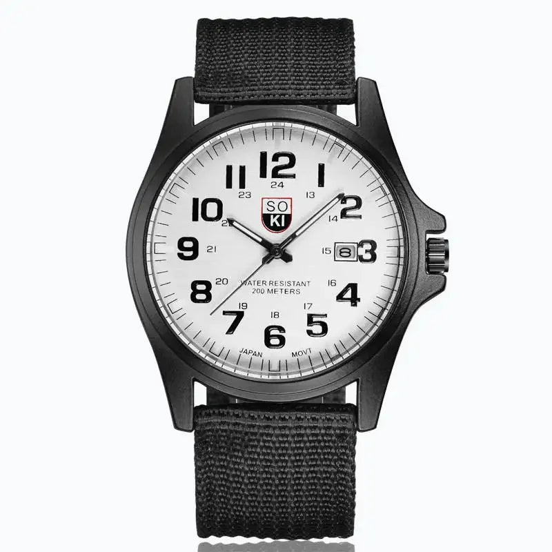 RBB Men's Luxury Military Quartz Watch – Nylon Band, Sport & Casual Design