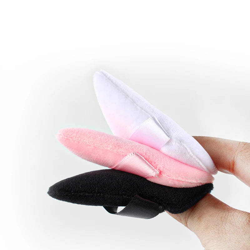 1/2/3/6Pcs Triangle Velvet Powder Puff – Reusable & Washable Makeup Sponges for Face & Eye