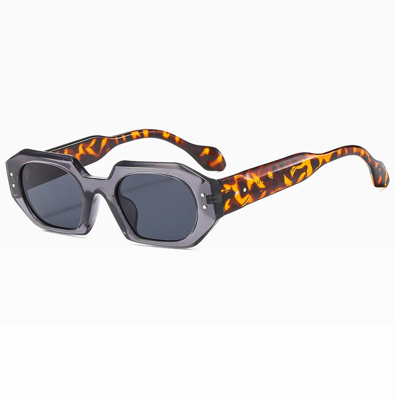 RBB Irregular Polygon Sunglasses – Retro Contrast Color Shades | Wide Leg Anti-Blue Light Outdoor Eyewear