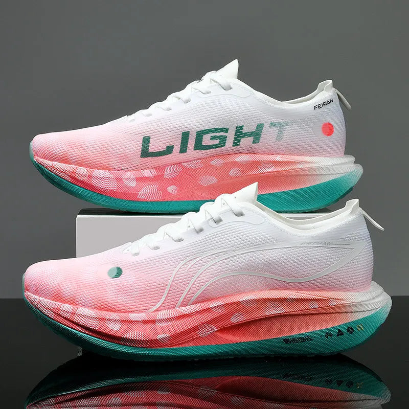 Men’s Fashion Running Shoes – Breathable Mesh, Carbon Plate, Rubber Outsole | Red Rabbit Limited Edition