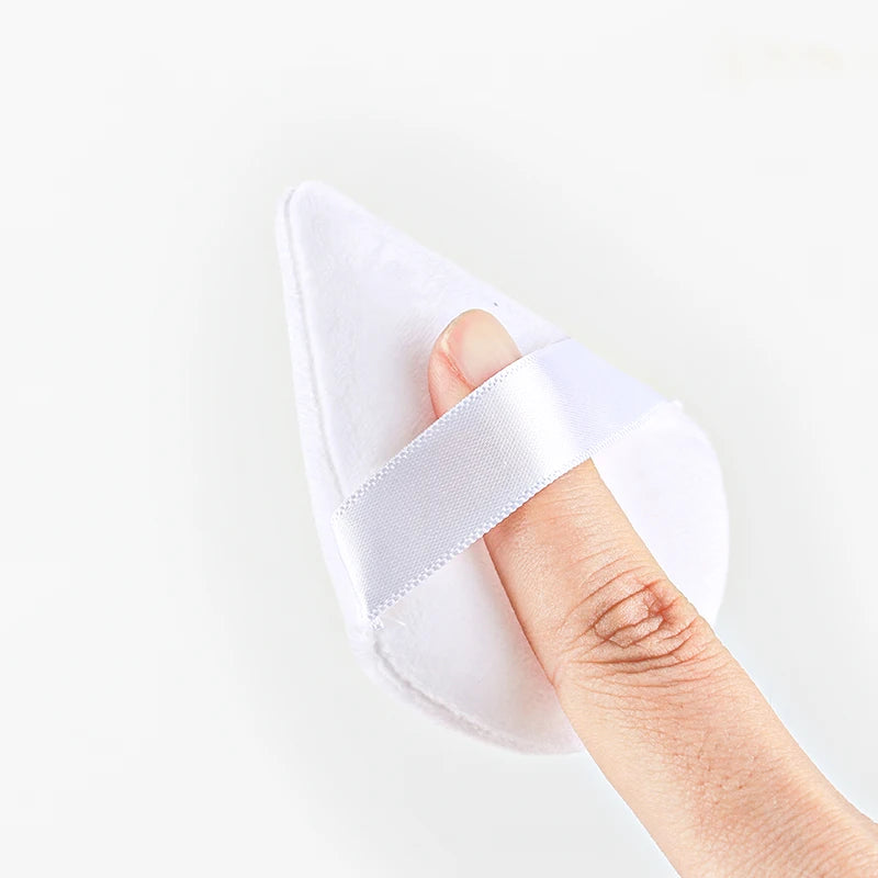 1/2/3/6Pcs Triangle Velvet Powder Puff – Reusable & Washable Makeup Sponges for Face & Eye