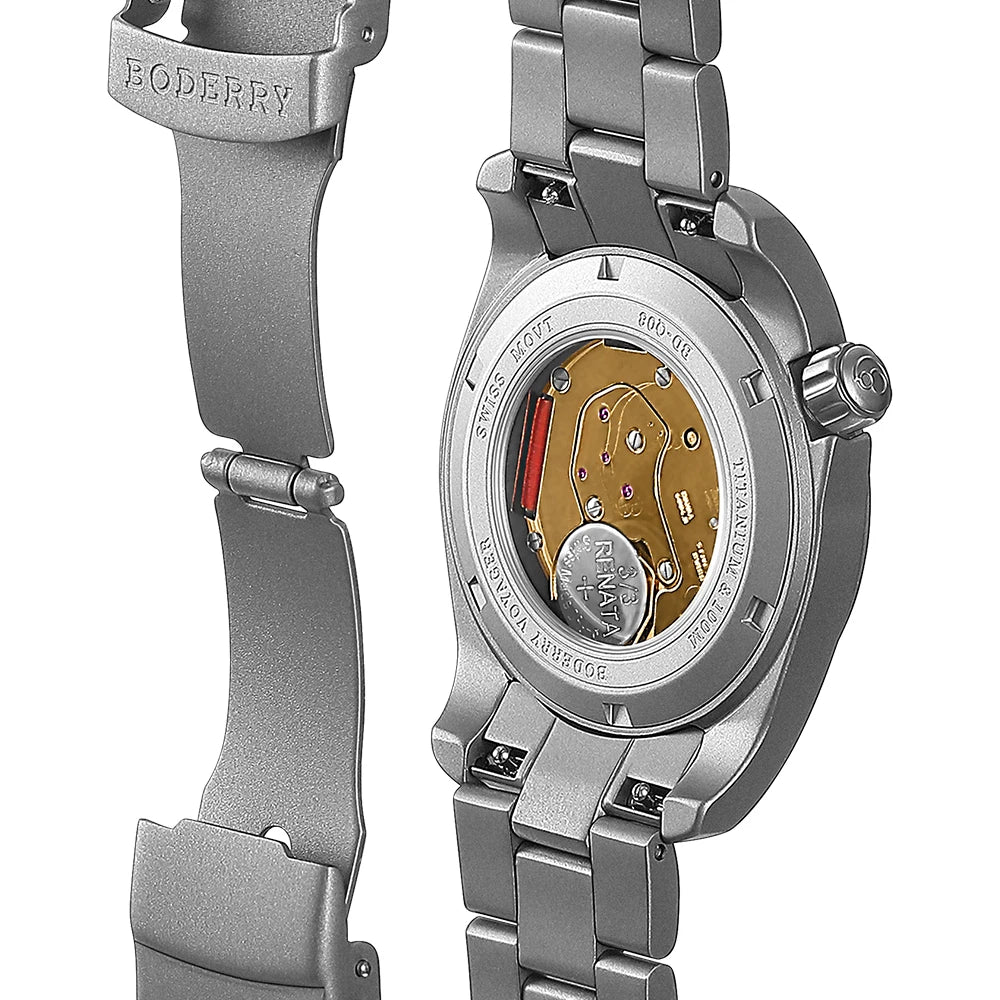 RBB Voyager 38 Titanium Field Quartz Watch – 100M Waterproof, Military Sport, Luminous Business Wristwatch