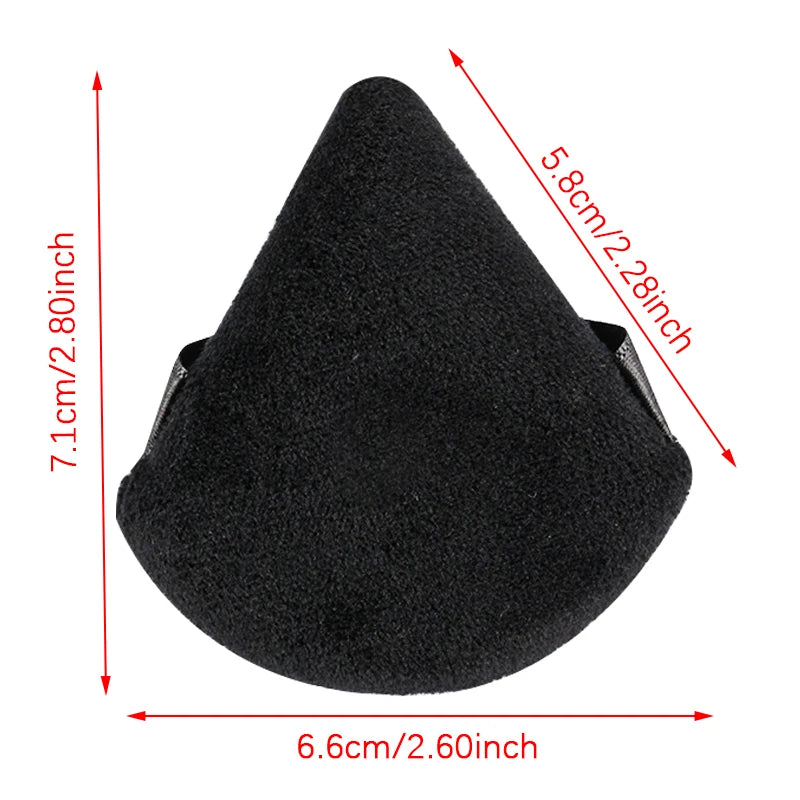 1/2/3/6Pcs Triangle Velvet Powder Puff – Reusable & Washable Makeup Sponges for Face & Eye