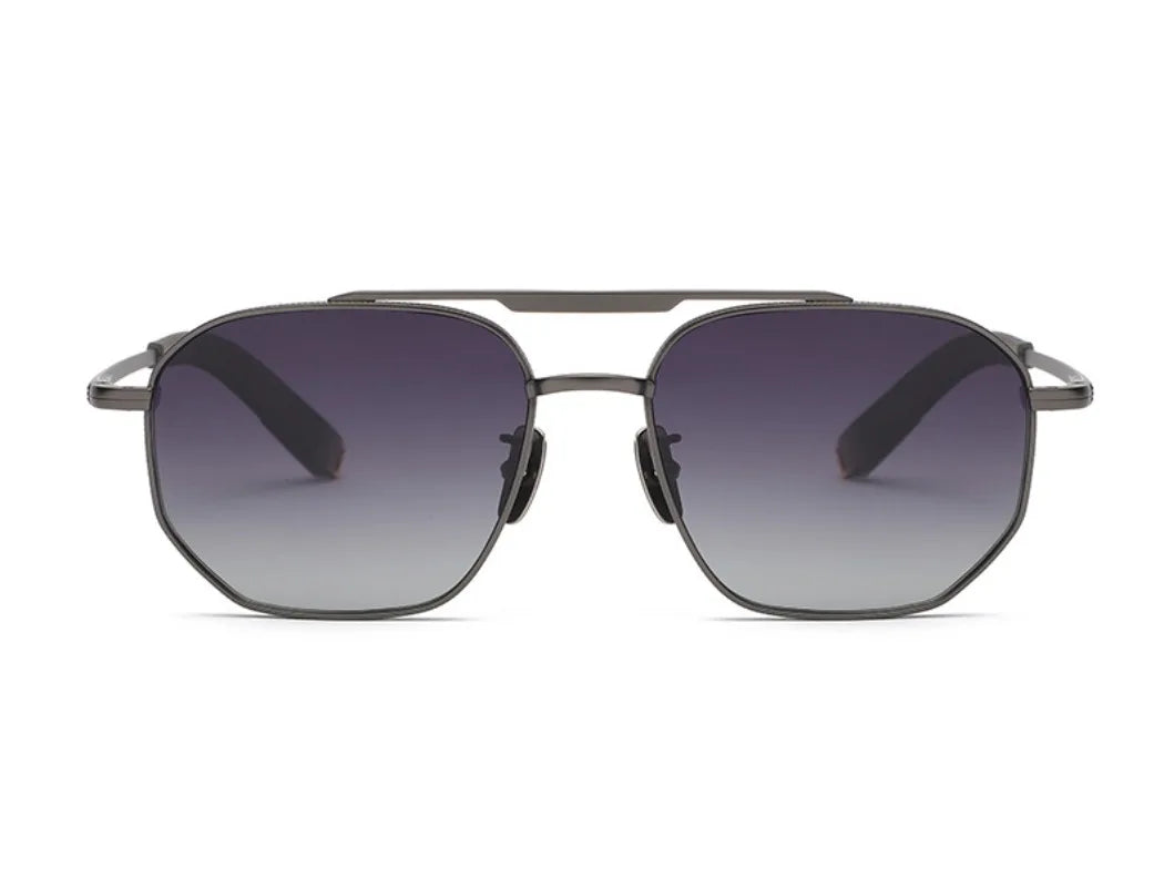 RBB Polarized Titanium Sunglasses – Handmade Square Frame Eyewear for Men & Women (Model 50003)