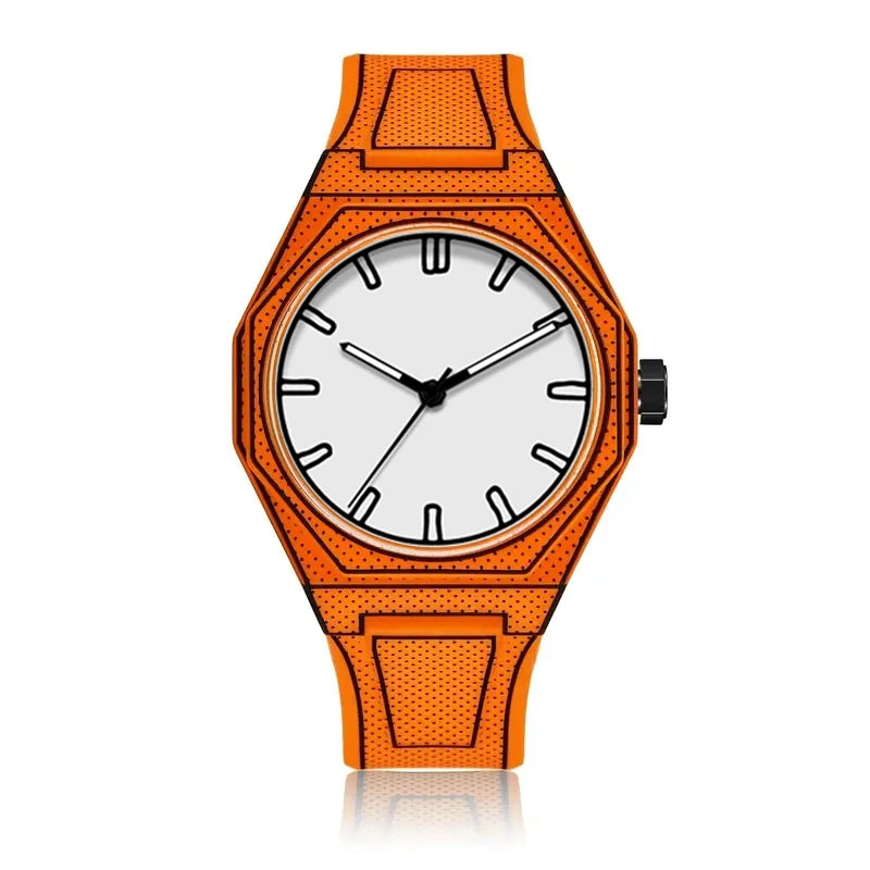 RBB Silicone Quartz Sport Watch – Comic Design, Anime Style, Classic