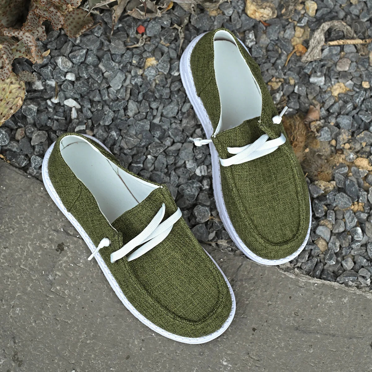 RBB Lightweight Women Canvas Shoes – Casual Sneakers Breathable Loafers with Soft Sole