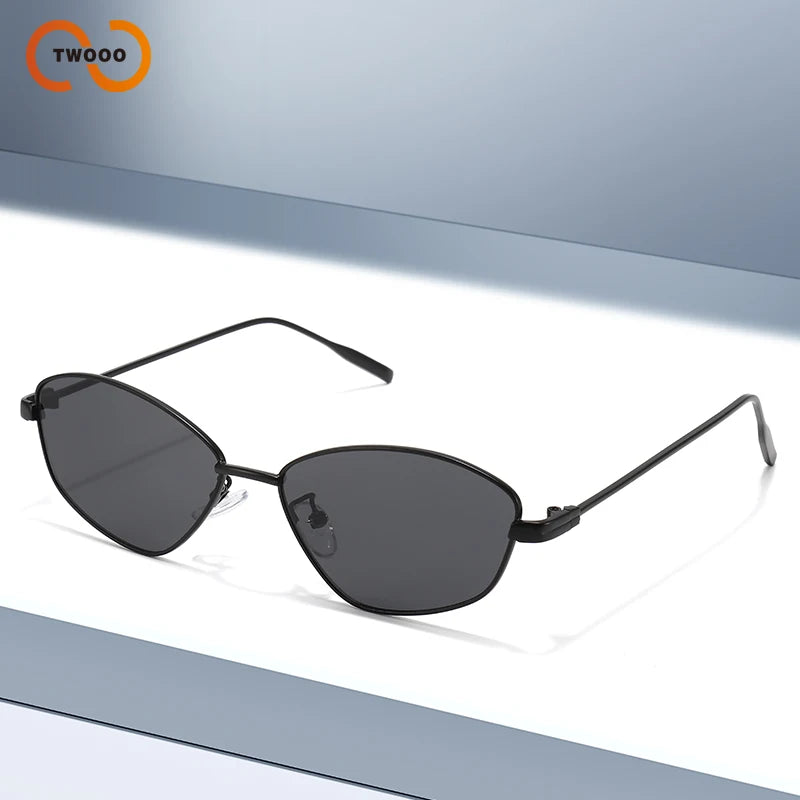 RBB Metal Cat-Eye Small Frame Sunglasses – Stylish & Versatile Alloy Sunnies