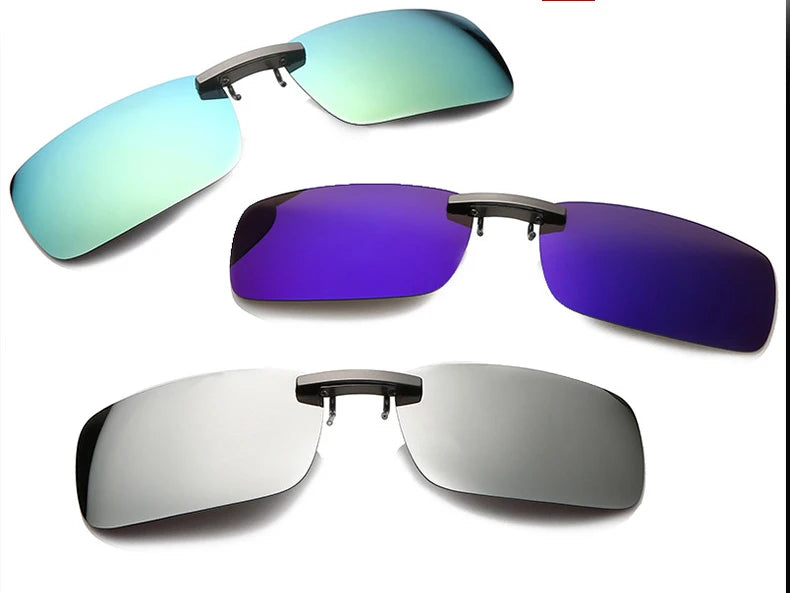 RBB Polarized Clip-On Sunglasses – Unisex Day & Night Vision Driving and Outdoor Sport Myopia Glasses