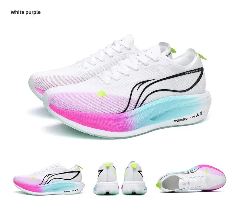 Men’s Fashion Running Shoes – Breathable Mesh, Carbon Plate, Rubber Outsole | Red Rabbit Limited Edition