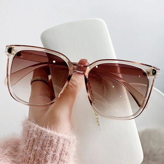RBB Fashion Oversized Vintage Square Sunglasses – Designer Big Frame Gradient Shades for Women