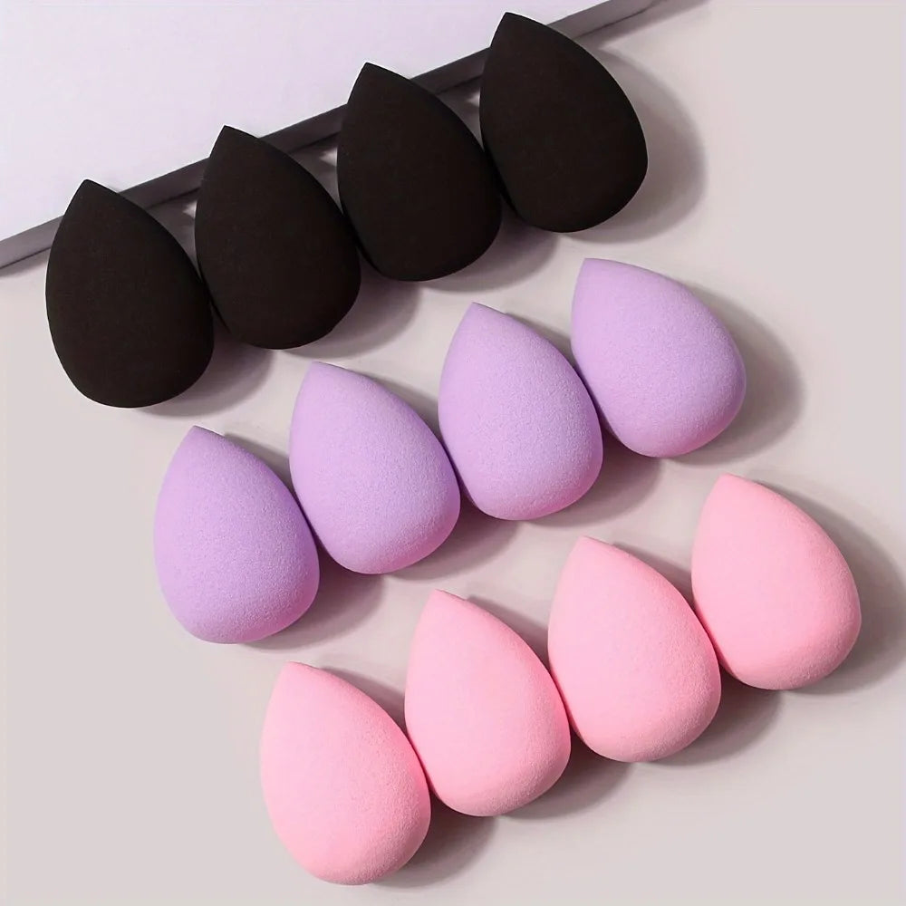 12Pcs Multicolor Makeup Sponge Set – Soft Beauty Blenders for Foundation & Powder