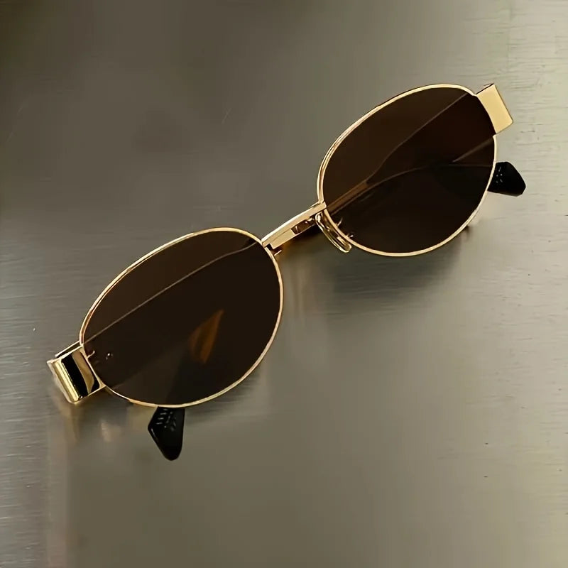 RBB Fashion Sunglasses – Metallic High-End Oval Retro Design for Women (Model LS01)