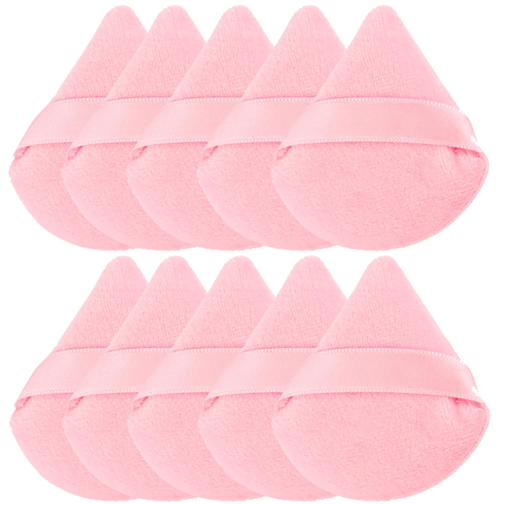 1/2/3/6Pcs Triangle Velvet Powder Puff – Reusable & Washable Makeup Sponges for Face & Eye