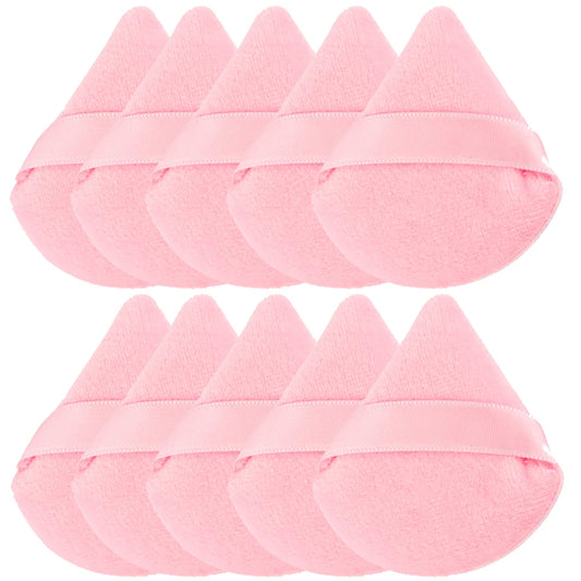 1/2/3/6Pcs Triangle Velvet Powder Puff – Reusable & Washable Makeup Sponges for Face & Eye